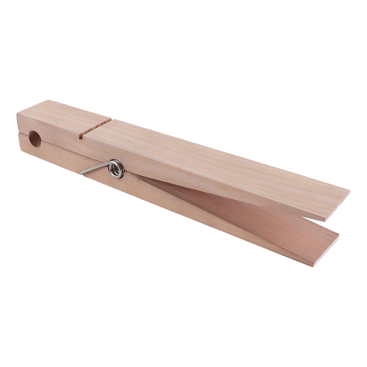 Ubric Large Wooden Clothes Pegs,Solid Wood Spring Clamp,Natural Home Decor for Towels, Blankets, Yoga Mat（30x4.5x4cm）