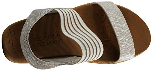 Skechers Skechers Cali Women's Beverlee Smitten Kitten Wedge Sandal, Natural, 6 M US