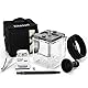 Shisha Set Tragbare Acryl Shisha mit Silikon Schlauch, Bowl, Zange Edelstahl Stiel & Diffusor Magical LED Lights 2 Schlauchadapter mit Reisetasche für Hookah Narguile