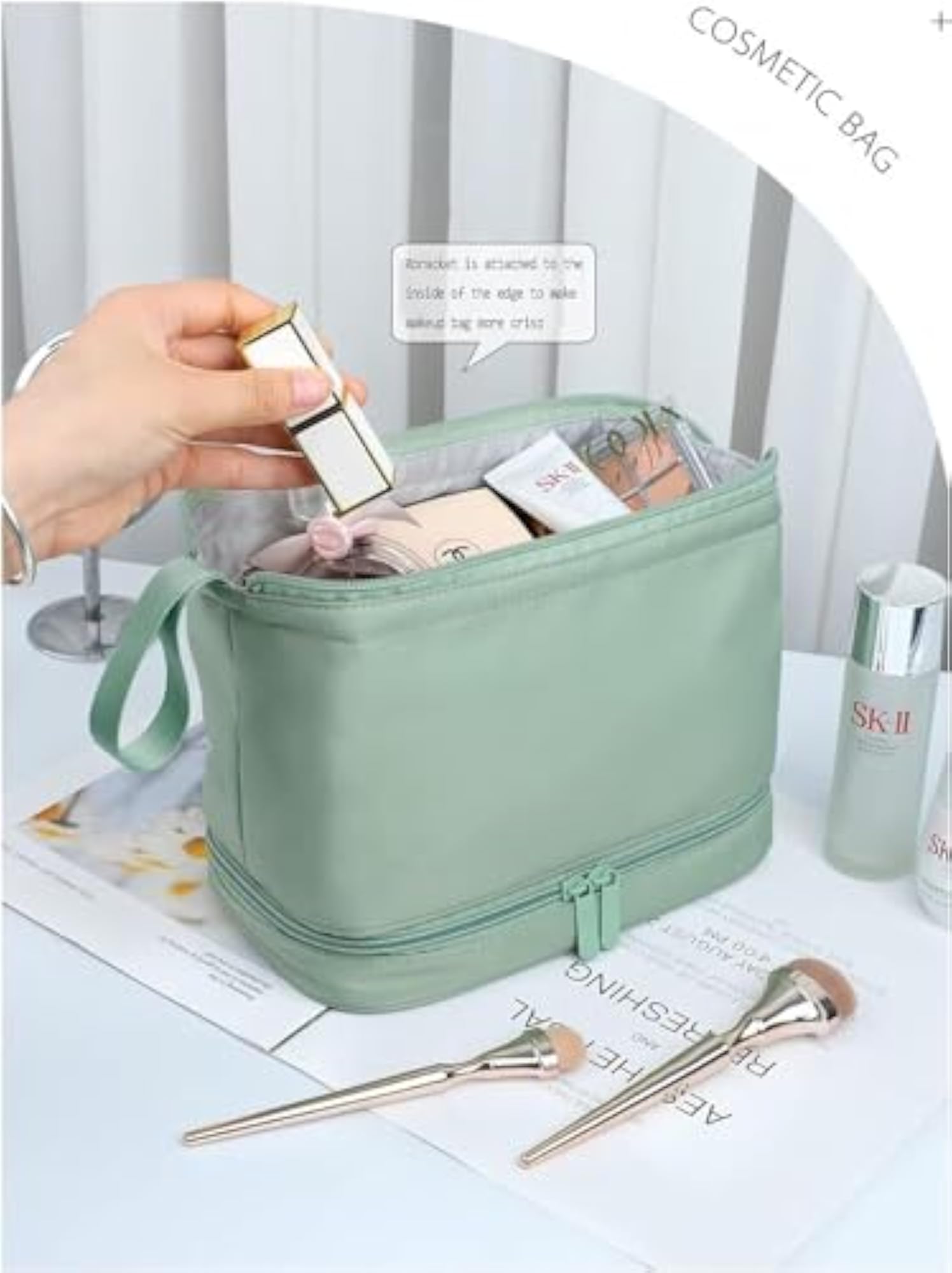 Large Waterproof Toiletry Bag for Travel, Organizer