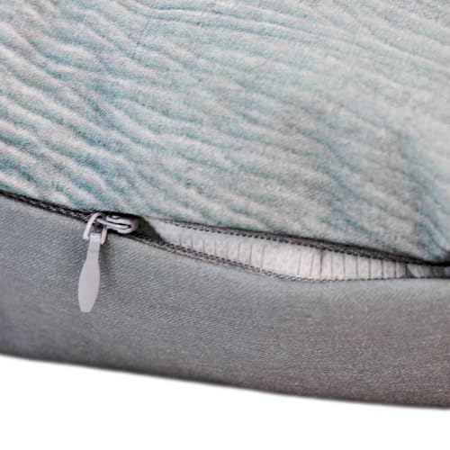 BEMIRO Heimathafen Dekokissen, 53x31 cm, Grau mit Weißer Schrift und Möwen, Polyester