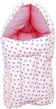FARETO First Kids Step 3-in-1 Baby Wrapper Sleeping Bag, 0-6 Months, Multicolour