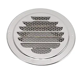 Air Ventilation Cover 304 Stainless Steel Round Exhaust Duct Grill Cap for Kitchen and Bathroom Fine Metal Mesh Flat Cover 160mm / 6.3in