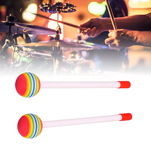 2 baquetas para niños, baquetas de batería coloridas con cabeza suave de EVA, accesorios para instrumentos musicales para práctica rítmica y uso en aulas miniatura 5