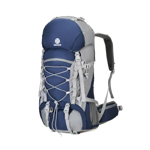 60L Hiking Backpack, Water Resistant Camping Backpack with Rain Cover, Large Lightweight Hiking Bag Outdoor Travel Daypa - Detailed View