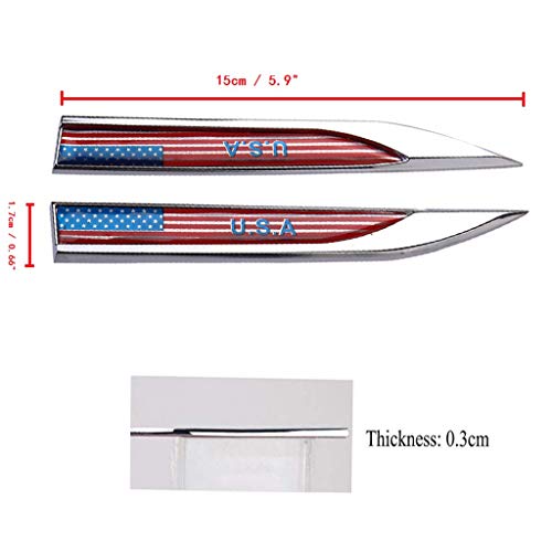 Psler 1 Paio 3D Auto Bandiera Metallo Car Body