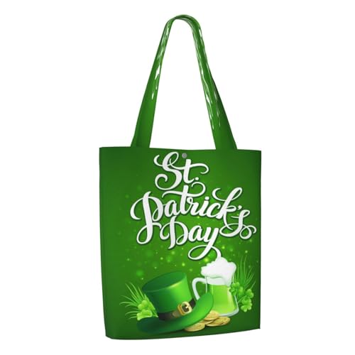 Happy St Patrick's Day Ireland Canvas Totes Bag Shoulder Bags Shopping Crossbody Travel Handbag 13.8 X 15.4 inch2