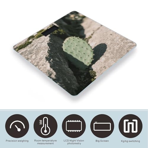 Báscula de baño digital con pantalla LED y vidrio templado miniatura 3
