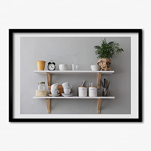 Cadre photo bois MDF 70x50 cm Tulup pour affiche et tableau noir moderne
