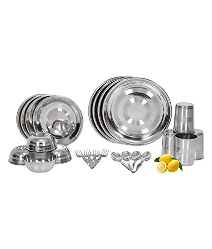 Kitchen Pro Stainless Steel Dinner Set Of 24 Pcs