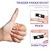 Bozenu 2 PCS Small Finger Splint, Adjustable Trigger Finger Splint, Straightener for Broken Strained Arthritis for Pinky, Index Splints for Teenagers and Women (Blue)