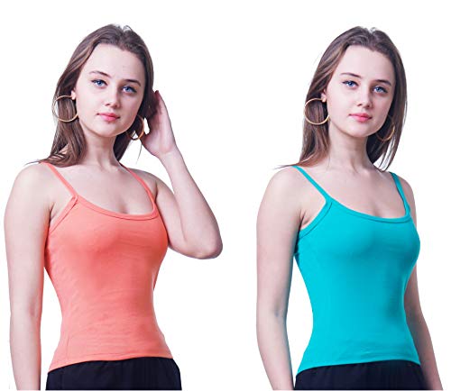 Image of Splash Women's Camisole Slip|Fine Cotton Rich Spaghetti Top for Women and Girls - 120
