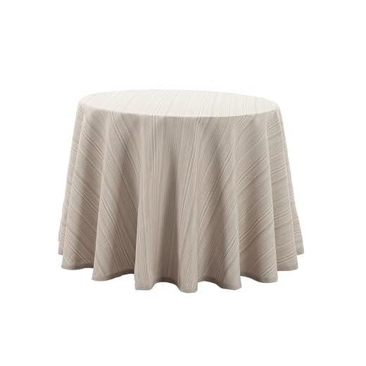 Donegal Collections Falda Mesa Camilla Redonda 90 cm Riby Crudo - Tejido Primavera Verano - Faldillas Mesa Camilla con Altura para Mesa 75 cm - 50% Algodón 50% Poliester Fabricado en España