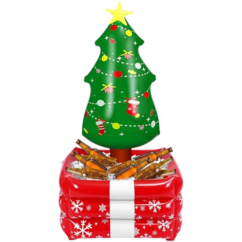 Piscine gonflable et récipient alimentaire sapin de Noël pour décoration de fête