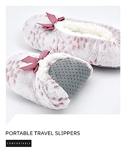 Image of Keyela Women Cozy Warm Slipper Socks, Non Slip Gripper Indoor House Socks | Soft warm cozy fabric, gripper anti-slip bottom for bedroom, lounge and all indoor daily use