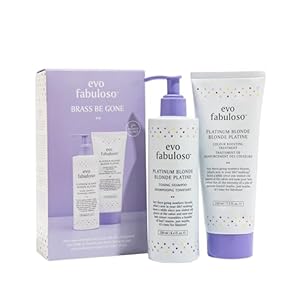 Evo Fabuloso – Brass Be Gone – Platinum Blonde Shampoo & Conditioner Duo – Nourishing Hair Treatment for Dry Hair & Instant Colour Boost