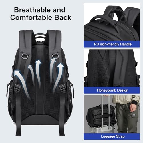 Arctic Hunter Backpack for Men Light-weight 15.6" Laptop Backpack Water-resistant Stylish Anti-theft 25L Laptop Bag 5 Compartment for Travel... - Image 5