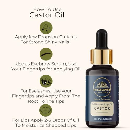 Image of Castor Oil Cold Pressed Carrier Oil For Hair & Skin 30ml