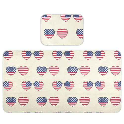 Takiito Heart Shaped Sunglasses Baby Cooling Mattress Pad, Soft & Breathable Cooling Mat Keep Baby Cool in Summer 28x52 in, Nursery Essential