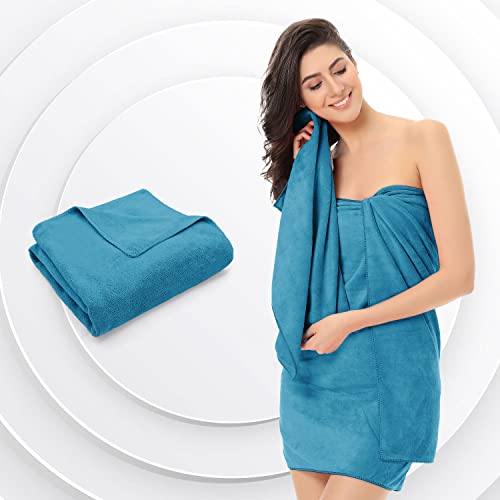 Image of Sassoon Venir Microfiber 1 Piece Women Bath Towel 450 GSM (60x120cm, Peacock Color) Ultra Soft Material, Towel for Daily use