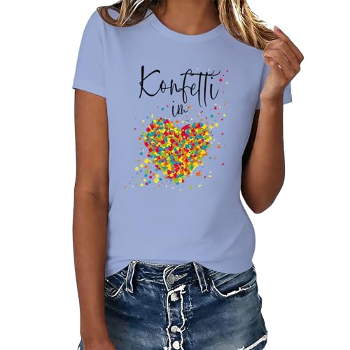 Maglietta da donna dal design festivo per il tempo libero,...