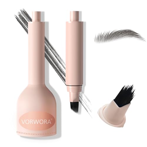 Eyebrow Pen with Hair-Like Strokes, Microblading Eyebrow Pen, Angled Brow Tint Brush for Eyebrows, Smudge Proof, Long Lasting, Easy to Color, Soft Black
