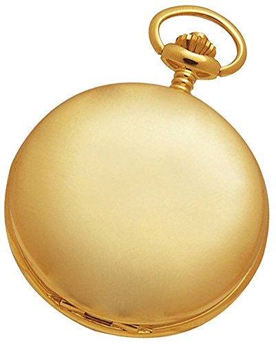 Woodford Mens Gold Plated Double Full Hunter Skeleton Mechanical Pocket Watch - Gold
