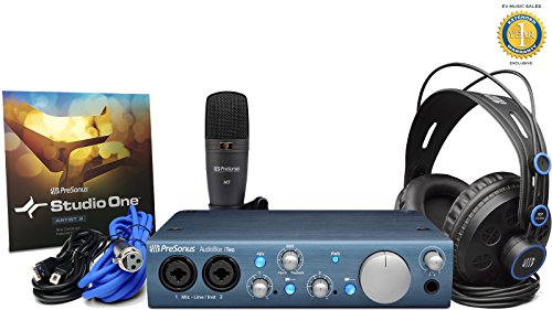 PreSonus Audiobox iTwo Studio Complete Mobile hardware/Software recording kit with 1 Year Free