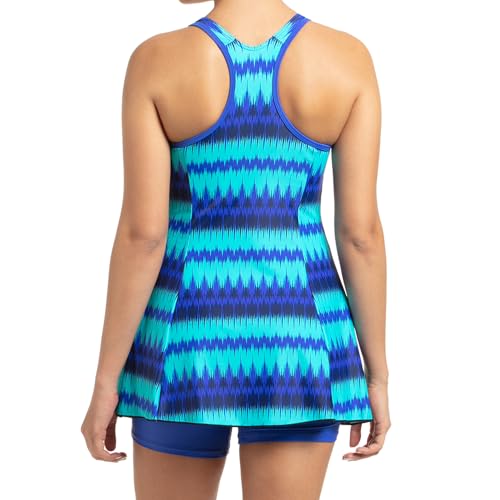 Image of Speedo Female Swimwear All Over Print Racerback Swimdress with Boyleg