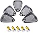 HERCOO Smoke Roof Cab Marker Lights Lens w/LED Bulbs Aftermarket Replacement Compatible with Ford F150 F250 F350 F450 F550 Super Duty (Qty:5