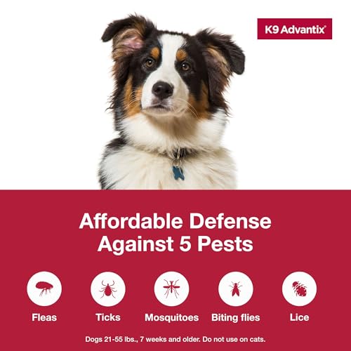 K9 Advantix Flea, Tick & Mosquito Prevention for Dogs 21-55 lbs. | Flea Drops for Large Dogs | Apply Monthly | 2 Treatments - Image 4