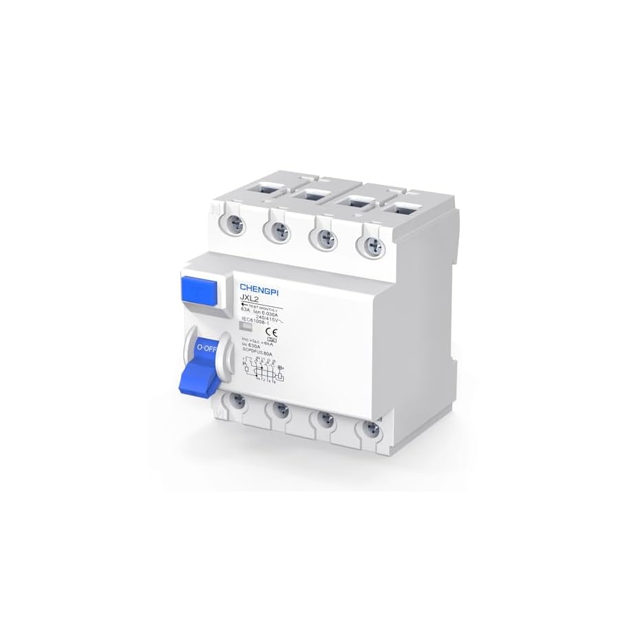 chengpi disjoncteur différentiel, interrupteur différentiel type a, 63a, 30ma, 4p