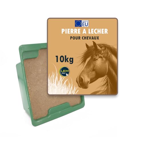 Bloc à lécher minéral K 10kg pour chevaux apport quotidien