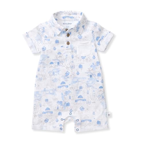 Burt's Bees Baby Baby Boys Romper, 100% Organic Cotton, One-piece...