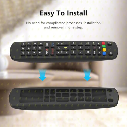 Image of RAYA Silicone Cover Compatible with Jio Tv Set Top Box Remote Protective Case with Lanyard [ Remote NOT Included ] (Black)