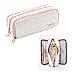 Produktbild iSuperb Federmäppchen Studenten Mäppchen Große Kapazität Pencil Case Teenager Mäppchen Reißverschluss Frauen Make-up Tasche für Schule & Büro Damen Mädchen (Plaid Pink A)