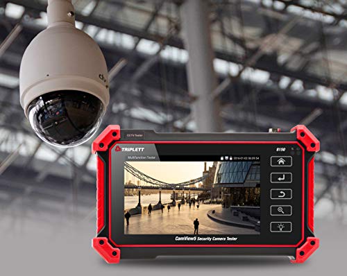 Image of Triplett 8150 CamView IP Pro 5 CCTV Security Camera Tester with 5 inch Touchscreen - 4K / 1080P IP, Analog, TVI, CVI, AHD
