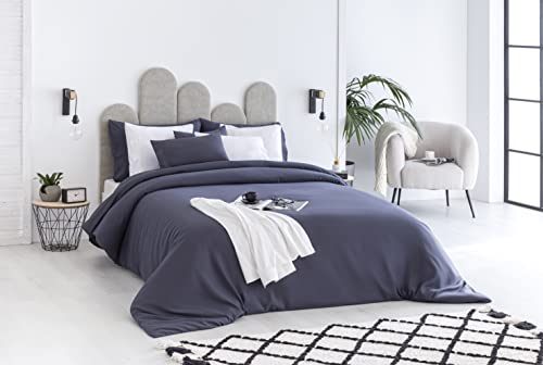 Funda nórdica de microfibra de tacto extra suave Todocama 240x220cm gris oscuro 6