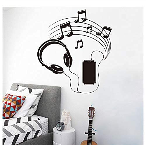 Notas Musicales De Moda Decoración Del Hogar Pegatinas De Pared Decoración Del Hogar Papel Tapiz Sala De Estar Dormitorio Diy Arte De La Pared Mural De La Habitación De Los Niños 43X48Cm Cover