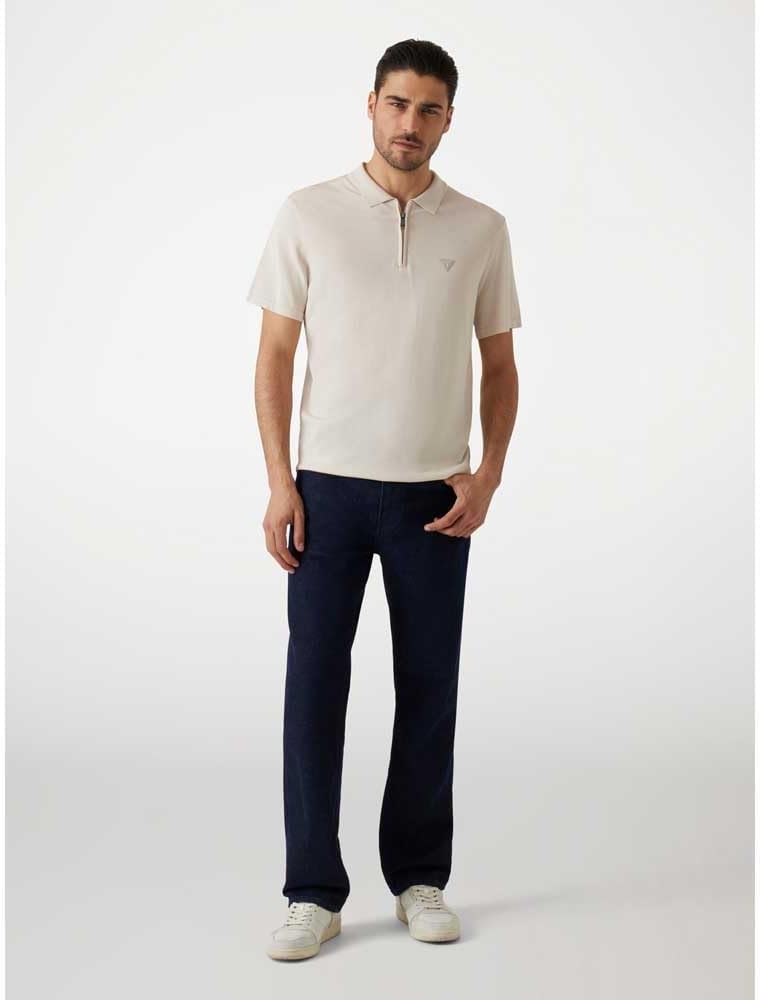 Guess Men's Dane Tech Short Sleeve Polo Sweater