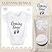 Canlierr 8 Pcs Pregnancy Announcement Set Pregnancy Reveal Ideas Include Felt Letter Round Board Kit Baby Bodysuit Booties Wood Blocks Wooden Signs for Coming Soon Baby Announcement(White)