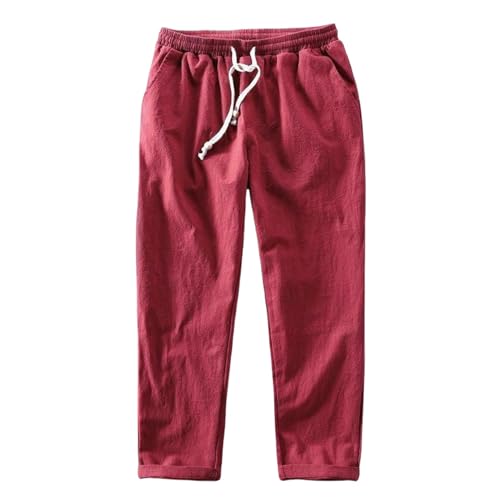 Pantalon décontracté respirant en lin pour homme actif