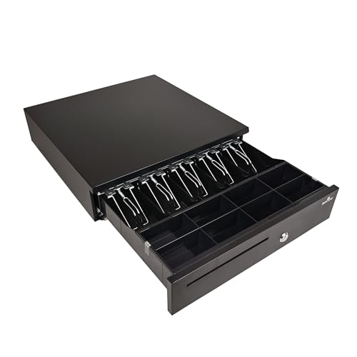 Image of Bestow Cash Drawer for Shop Counter - Point of Sale (POS) Billing System Cash Box with Electronic & Manual Lock | Stainless Steel | 13 Compartments (CD-405) for Malls, Shops & Restaurants