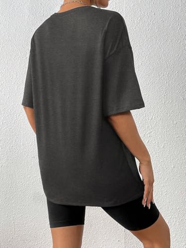 Image of Jawdrobe Women's Graphic Printed T-Shirt Soft Cotton Blend Tee for Everyday Style | Oversized Fit Half Sleeve Printed Round Neck T-Shirt for Women