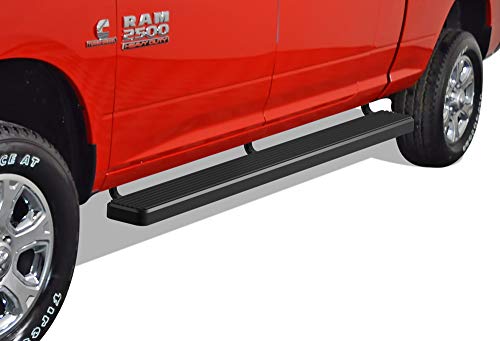APS Running Boards 6-inch Matte Black Compatible with Ram 2500 3500 2010-2024 Mega Cab (Nerf Bars Side Steps Side Bars)(86in D2D Short Version)