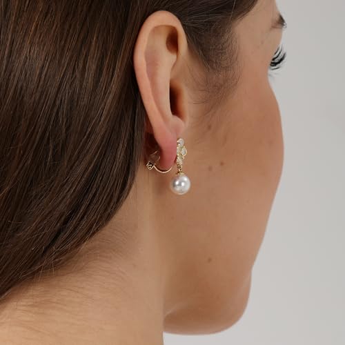 Clip On Earrings for Women 925 Sterling Silver Dangle Hypoallergenic Handmade Leverback Dangle Spiral Dangle Drop Earrings for Women Silver/Gold Plated4