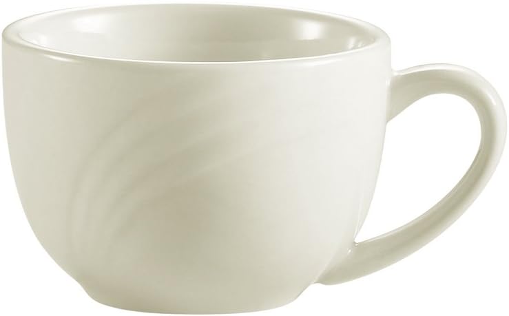 CAC China CRO-1 Corona 3-1/4-Inch 7.5-Ounce Super White Porcelain Cup, Box of 36