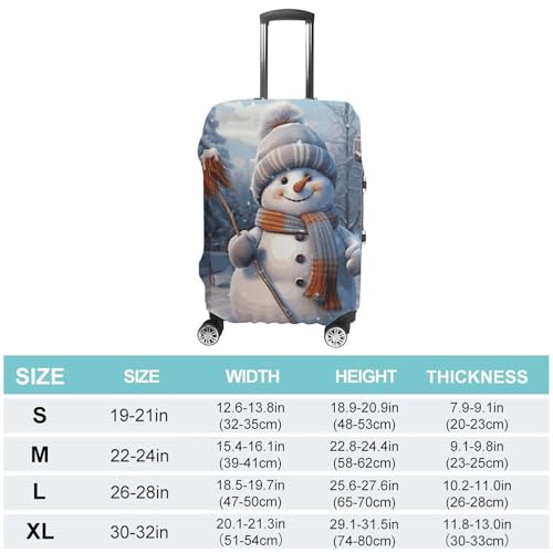 Carry on Luggage Cover Hardworking Snowman Suitcase Covers for Luggages Tsa Approved Travel Luggage Sleeve Protector Elastic Suitcase Protector Anti-Scratch Washable Fits 19-30 Inch Case -L2
