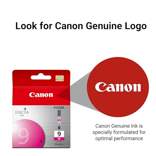 Image of Canon PGI-9 Genuine Magenta Ink Tank, Compatible with Pro9500, Pro9500 Mark II, MX7600, and IX7000 Printers