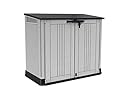 Keter Store It Out Nova Outdoor Garden Furniture Storage Shed Light Grey with Dark Grey Lid | Fade Free | All Weather Resistant | Safe and Secure | Zero Maintenance | 5 Year Warranty